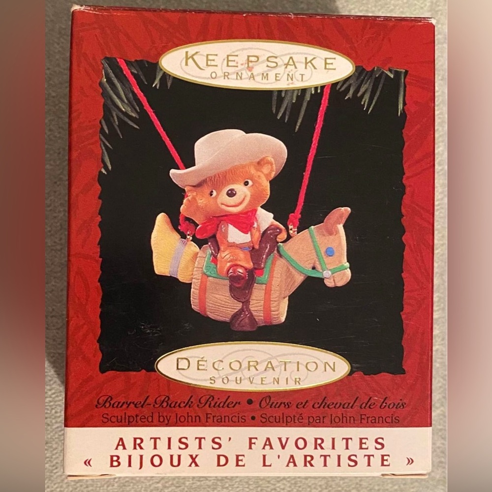 Vintage Hallmark Ornament “Barrel-Back Rider”